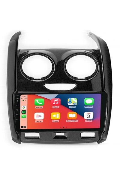 QLED EKRAN PP.190 Dacia Duster Sandero 2014 2020 4+64GB Android Carplay Multimedya Teyp