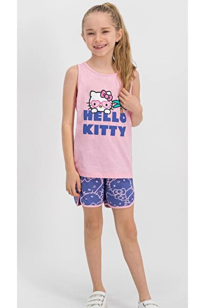 Rolypoly HELLO KITTY PEMBE KIZ ÇOCUK ŞORTLU TAKIM