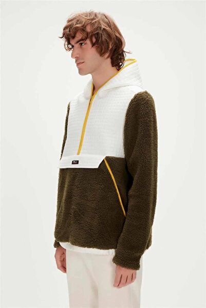 Bad Bear Leonard Half-Zip Plush Jacket Men's Fleece Sweatshirt 23.02.29.007Khaki