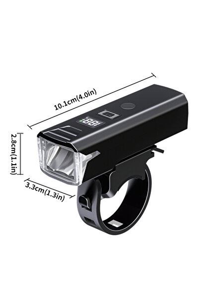 Choice مصباح دراجة أسود بقوة 3000 لومن، مزود ببطارية 2000 مللي أمبير، مصباح أ...