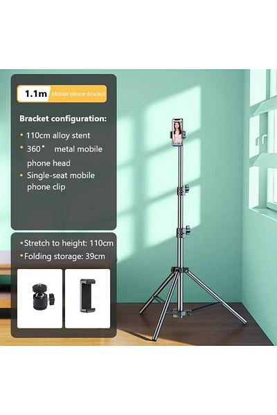 Choice 1.1m Selfie Stick Fully Automatic Multi-functional Tripod Mobile Phone Bracket Desktop Photo Shoot D