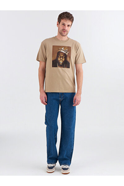 GAP Erkek Kahverengi Hip Hop 50th Anniversary Grafikli T-Shirt
