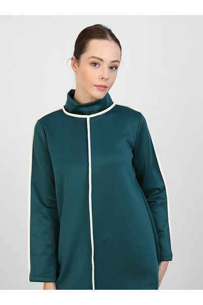 Refka Scuba Piping Detailed Double Tracksuit Set - Emerald Green - Refka