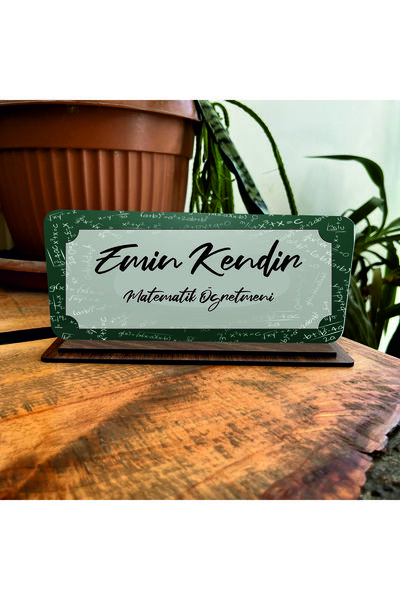 fabriflow exclusive Matematik Öğretmeni  Özel Tasarımlı Masa Isimliği