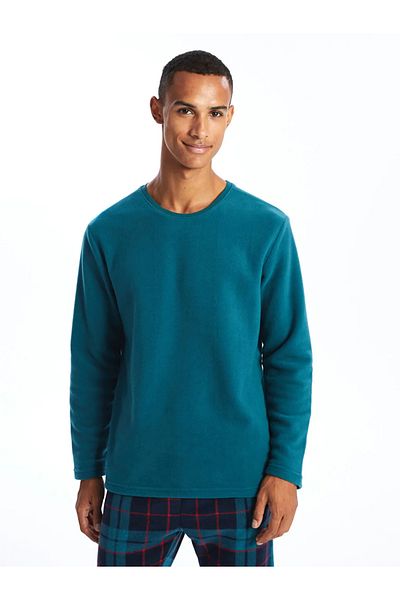 LC Waikiki Σετ ανδρικών πιτζάμες Petrol Standard Mold Fleece