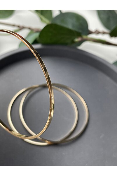 Poison Accessories Düz kesim model ince ajda ysx bilezik gold bileklik