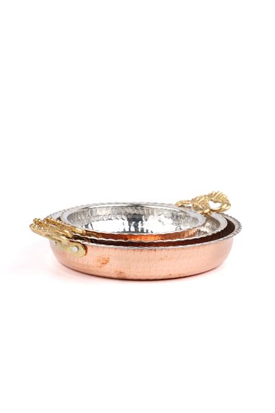 Zinnun Copper Sahan/Pans Set of 3
