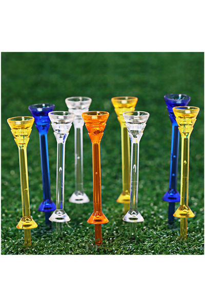 Choice 50 قطعة - ألوان عشوائية، 50 قطعة من دبابيس الجولف البلاستيكية الشفافة ...