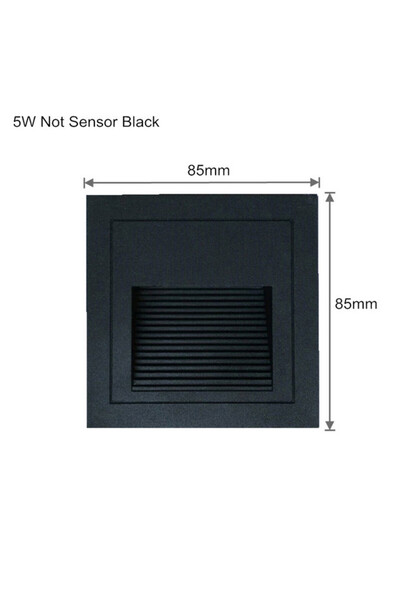 Choice 5W Warm White (2700-3500K) S Black Modern 5W Recessed LED Outdoor Wate...