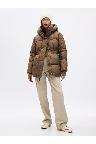 GAP Kadın Kahverengi Big Puff Şişme Mont