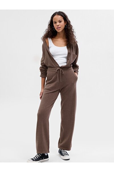 GAP Kadın Koyu Kahverengi CashSoft Örme Eşofman Altı