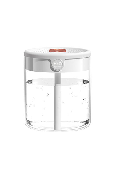 Choice مرطب هواء جديد أبيض 2 لتر بفوهة مزدوجة مع ضوء ليلي دافئ وسعة كبيرة وزي...