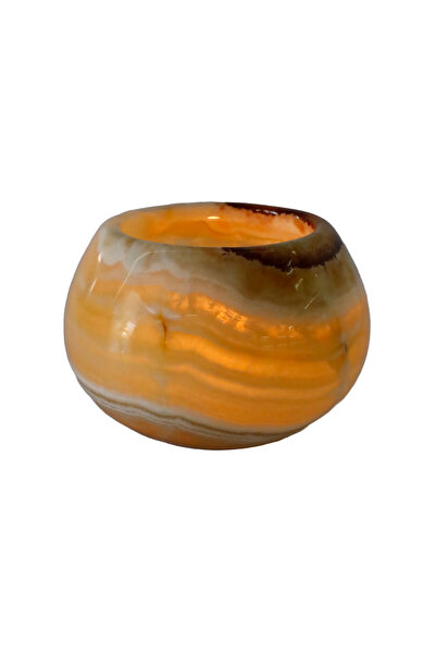 taru pasaj El Yapımı Oniks Hacıyatmaz Mumluk – Doğal Taş ile Sıcak ve Şık Dekor