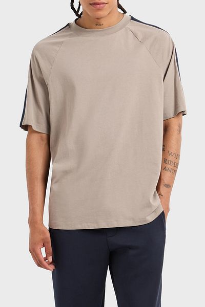 Armani Exchange Βαμβακερό λογότυπο Regular Fit Crew Neck T-shirt Ανδρικό T SHIRT