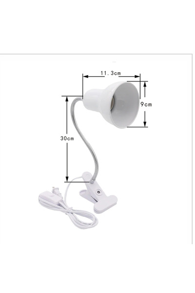Choice مصباح مكتب بدون لمبة إضاءة بمقبس أوروبي مع قاعدة مشبك وعنق إوزة قابل ل...