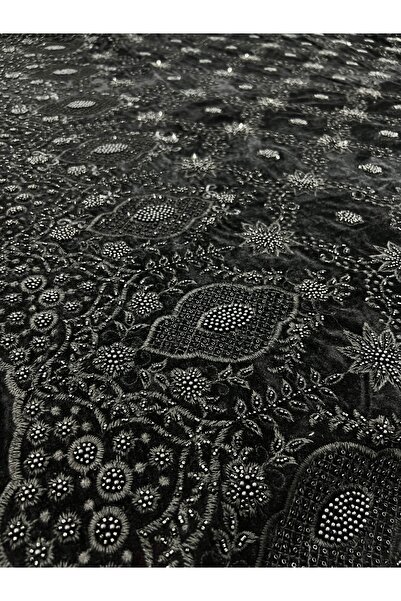 OsmanKumaşDantel Boncuk İşlemeli Kadife (100x150cm)