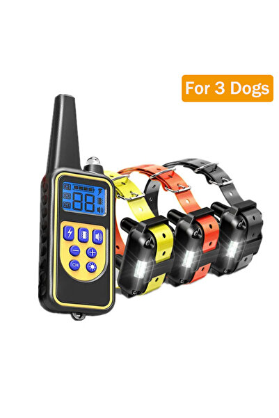 Choice طوق تدريب الكلاب الكهربائي لثلاثة كلاب، طوق مقاوم للماء ضد نباح الكلاب...