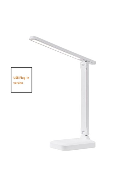 Choice مصباح طاولة قابل للطي يعمل بالكهرباء، مزود بحماية للعين، يعمل باللمس، مزود بخاصية التحكم في شدة الإضاءة، مصباح LED لغرفة نوم الطلاب