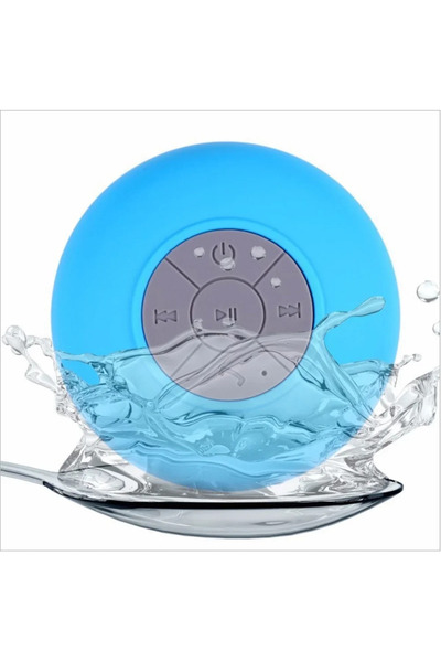 choice2 مكبر صوت لاسلكي أزرق مقاوم للماء بتقنية بلوتوث من دوتريو، مزود بكوب ش...