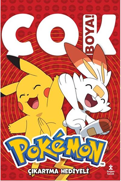 Doğan Çocuk Pokemon Çok Boya Çıkartmalı Dev Boyama Kitabı