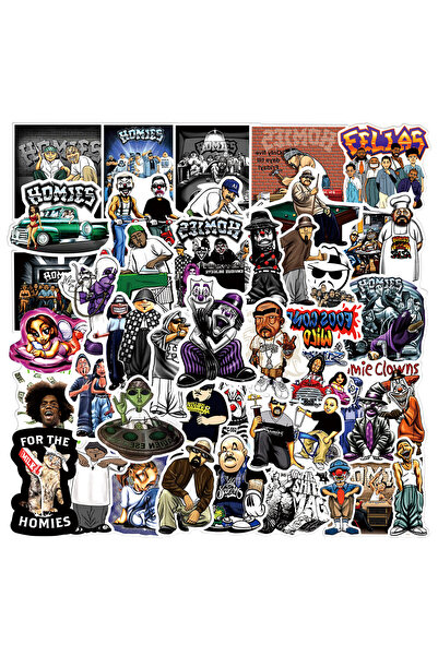 Choice MULTICOLOR Homies Stickers, 50PCs, Cool Aesthetic Vinyl Chicano Graffi...