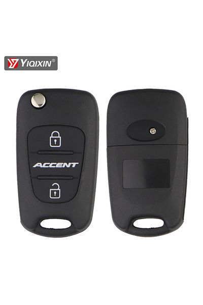 YIQIXIN 3 Buttons Flip Folding Remote Car Key Case Shell Fob For Hyundai Accent Solaris 2011 2012...