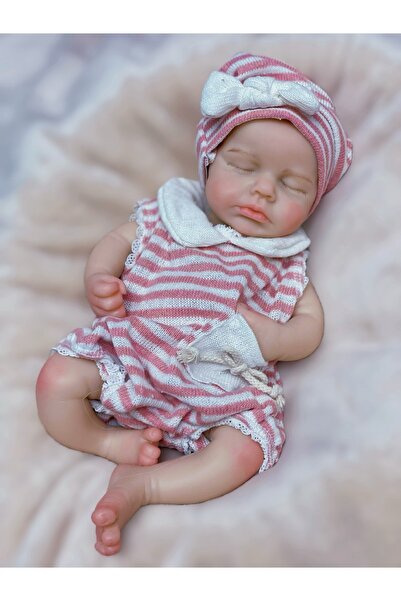 Choice دمية فتاة صلعاء مطلية، طولها 33 سم، فمها قابل للفتح، مصنوعة من السيليك...