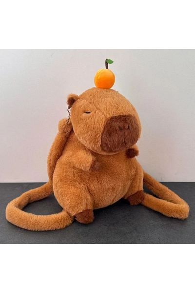Choice Green Capybara Plush Backpack Kawaii Fashion Plushie Doll Fur Bag Children's Bag Shoulder Bag Mini K