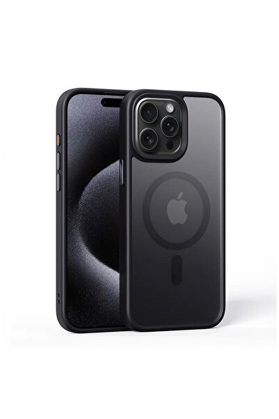 Zebana Apple iPhone 15 Pro Max Uyumlu Kılıf Zebana Fros Silikon Kılıf (Kablos...