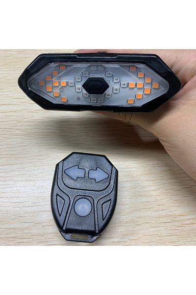 Choice BLACK Bicycle Rear Lamp with Horn Bike Wireless Remote Control Turn Signal Lights Bike LED Taillight