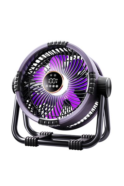 Choice Gray 20000mAh Camping Fan Rechargeable Battery Portable Outdoor Fan Wireless Tent Ceiling Fan Air Ci