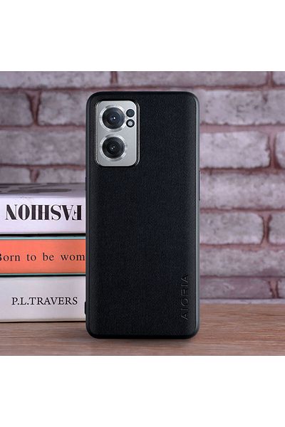 Choice Nord Ce2 Black Textile Leather Case For Oneplus Nord Ce 2 5g Ce2 Soft Tpu With Back Hard Pc Material