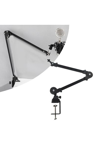 Choice Microphone Boom Arm Mic Stand Desk Mounted 360° Rotation Sturdy Universal for Video Gaming Studio...