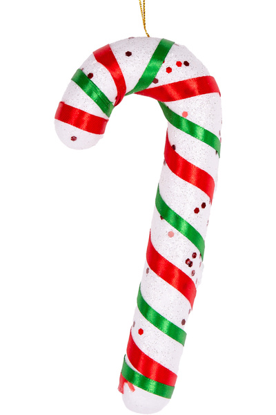 Herdekora عصا زينة السنة الجديدة أحمر-أخضر 9x19 سم.