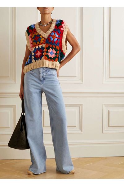 El örgüsü Multicolored Hand Knitted Women's Sweater