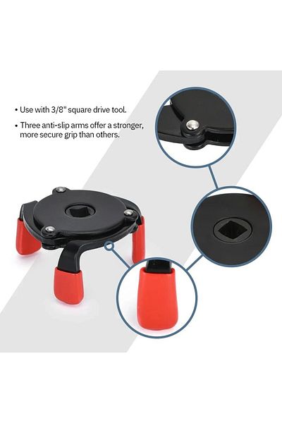 Choice High Quality Universal 3 Jaw 3/8" Car Adjustable Oil Filter Remover Wrench Tool 60mm to 95mm 2.4"...
