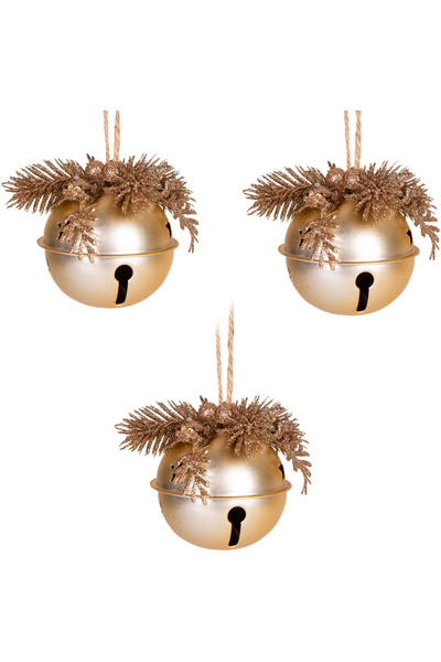 Herdekora مجموعة كرات عيد الميلاد المزخرفة بشجرة عيد الميلاد مكونة من 3 قطع ب...