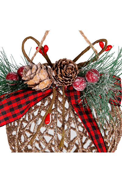 Herdekora Ornament pentru Pom de Crăciun Set de 2 Globuri de Crăciun Aur 10 Cm.