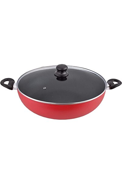 MISTERCOOK مقلاة ووك عميقة غير لاصقة مع غطاء من مستر كوك، 36 سم.