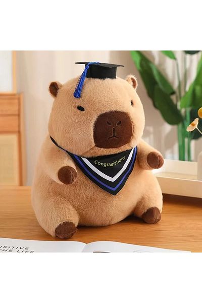 Choice GRAY Doctor Hat Capybara Plush Toy Graduate Plush Dolls Cute Stuffed Animal Plushie Cute Pendant Sof