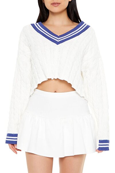 Forever 21 V Yaka Crop Kazak