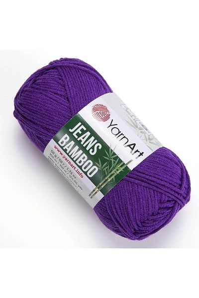Yarnart Νήματα Art Jeans Bamboo Hand Knitting νήμα, μελιτζάνα μωβ-118