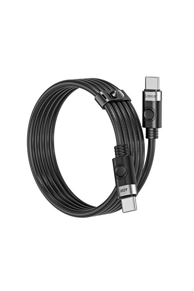 Orico 3a 60w Pd Type-c To Type-c Hızlı Şarj Ve Data Kablosu 1 Metre Siyah