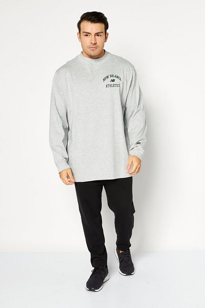 New Balance Men Sportswear Fit Training Long Sleeve T-shirt, Grey