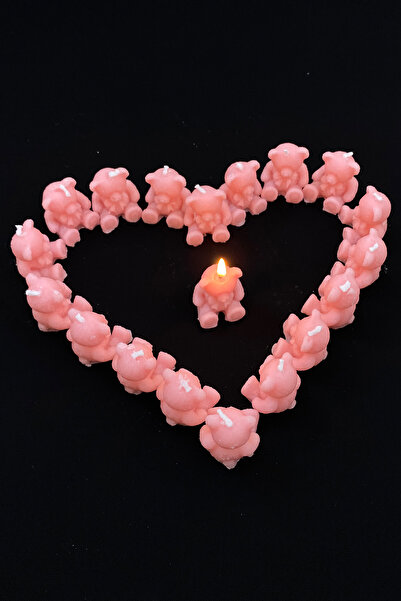 ZEYMERADE Hediyelik Ayıcık Mum, Düğün Nikah Nişan Söz Doğum Sünnet Kına Bride...