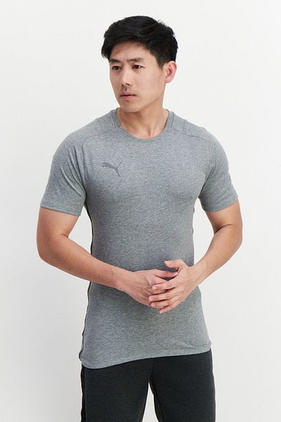 Puma Men Sportswear Fit Short Sleeve Training T Shirt, Grey