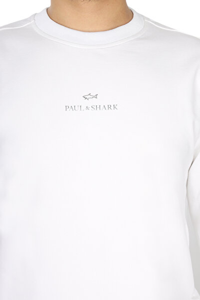 PAUL&SHARK Men's Cotton Long Sleeve Woven Daily Use White Sweatshirt 14311897 -46A
