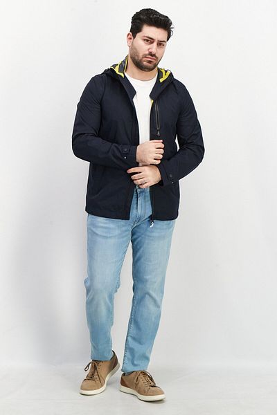 Geox Men Solid Windbreaker Jackets, Dark Navy