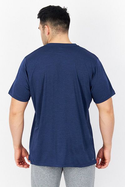 New Balance Men Sportswear Fit Short Sleeves Running T-shirt, Dark Navy