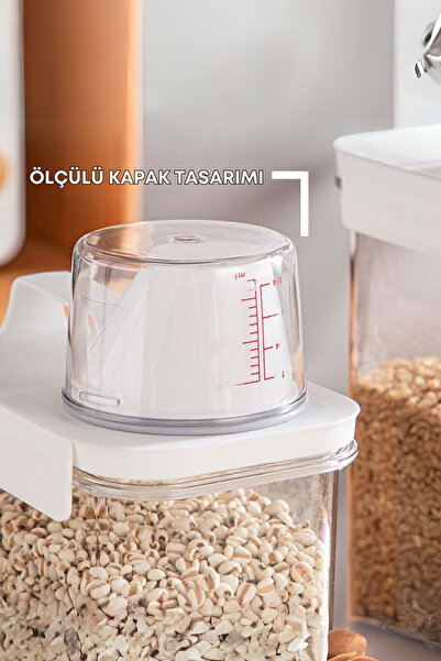 grimorlife 1 Piece Leak Proof Storage Food Pulses Storage Container - Tea Coffee Storage Box 1800 ml